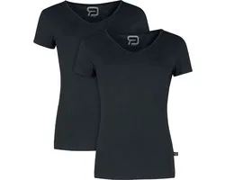 ROUGE DESIGN ROCK-ENGINEERED T-shirts basiques noirs en pack de deux femmes - XXL