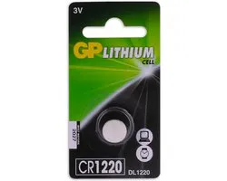 GP Batteries Lithium Cell CR1220, Batterie à usage unique, CR1220, Lithium, 3 V, 1 pièce(s), Acier inoxydable