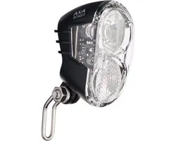 AXA Echo 15 Switch Fietskoplamp – LED Voorlicht – 15 Lux – Dynamo – Aan/Uit Schakelaar – Clear Lens Technology – 35 m Lichtbeeld – 2.250 m Zichtbaarheid