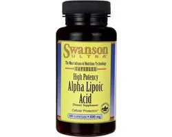 Supplementen - Ultra Alpha Lipoic Acid 600mg - ALA- 60 Capsules - Swanson -