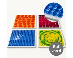 Sensorisch Speelgoed voor Baby’s & Peuters | Set van 4 Sensorische Vloertegels | Montessori Educatief Speelgoed | Stimuleert Motoriek & Zintuiglijke Ontwikkeling | Nunu’s®