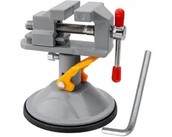 Jhubersproducts - Universele Mini Bankschroef - Hobbyschroef - Compact en Duurzaam - Grijs - Tafelklem voor Ambachten - Ideaal voor Reparaties - Gesch