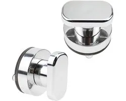 Suction Cup Handle 2pcs - Silver Reusable Suction Cup Door Handle - Portable Mobility Handle Knobs met Sterke Zuignap voor Glass Door - Chest of Drawers - Cupboard - Fridge Door - Balcony