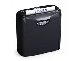 Stane Papierversnipperaar 6 Vellen – 10L Opvangbak – Papiervernietiger voor Thuis en Kantoor – Shredder voor Papier en Creditcard – Zwart