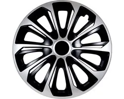 Wieldoppen 16 "NRM STRONG DUOCOLOR zwart-zilver 4 stuks
