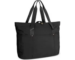 Grote Leren Shopper Dames Tas met Ritssluiting en Vakken