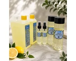 Alvina Limon Kolonya Set – 2 x 1000 ml + 2 x 400 ml + 2 x 100 ml – 6-Delige Eau de Cologne Set - Citroen - Lemon Cologne Set