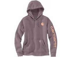 Carhartt Damen Iconic Clarksburg Logo Sweatshirt 102791 Ash Berry Heather-L