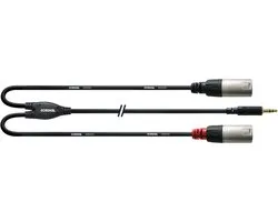 Cordial kabel 3,5 st / 2x XLR male 1,8 CFY 1,8 WMM - Insert kabel