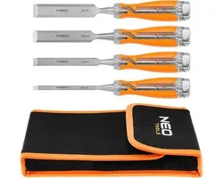 NEO 37-900 Serie - Houtbeitel Set - 6mm;12mm;18mm;24mm - Tweecomponent Greep