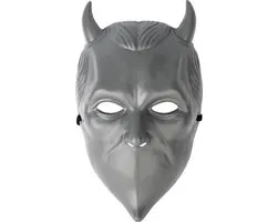Face Mask Duivel – Halloween Masker – Grijs – Horror – Griezel – Scary – Kostuum – Verkleden – Party – Feest – Cosplay – Themafeest – Realistisch – Spooky – Maskerade – Comfortabel – Duurzaam