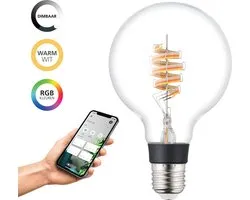 EGLO connect.z Smart LED Lamp - E27 - Ø 9,5 cm - Instelbaar RGB licht & Warm wit licht (3000K) - Dimbaar - Zigbee