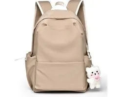 Without Lemon - Unisex Laptop Rugzak - School Backpack - Studenten - Scholieren - Waterdicht - Geen accessoires meegeleverd - Beige