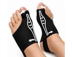 VeryGoods Hallux Valgus Correcteur de Gros Orteil - Set de 2 - Écarteur d'Orteils - One Size - Correcteur d'Orteil - Bunion Corrector - Teen Brace - Gauche & Droit - Toe Spreader