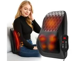Oplaadbaar, draadloos 3D-shiatsu-massagekussen met warmtefunctie – draagbaar elektrisch massageapparaat voor nek, schouders en rug, geschikt voor thuis, op kantoor en in de auto.