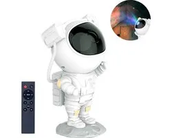 LED Sterren Projector Astronaut - Star Galaxy Projector - Sterrenhemel Kinderen En Volwassenen - Nachtlampje - USB - WIT