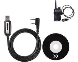USB-programmeerkabel 2-pins walkie talkie programmeerkabel met cd-driver voor GT-3 UV-82 BF-888s UV-5R UV-5R Plus GT-3