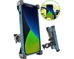 iSetchi CycleSnap Telefoonhouder voor Fiets , Motor & Scooter / Brommer - Anti-Schok laag- Draaibaar & Verstelbaar - Universeel - GSM Mobiel Houder - Fietshouder