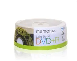 DVD+R LightScribe Pack de 20 pour un stockage de données fiable