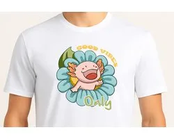 Good Vibes Mexico Axolotl - T Shirt - Cute - Sarcastic - GoodVibes - Sarcasm - Funny - Gift - Cadeau - Sarcastisch - SarcastischeVibes - schattig - lief - feelgood