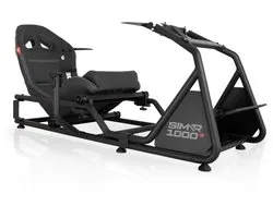 REBBLERS® SIMR 1000G Sim Racing Cockpit + Gearshift Holder - Verstelbare Racestoel van Formula naar GT/Rally - Race Simulator - Zwart