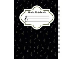 Music Notebook black / olive green: Music Writing Notebook for Adults and Kids 120 pages Standard -Pentagram Notebook - ShopVlot