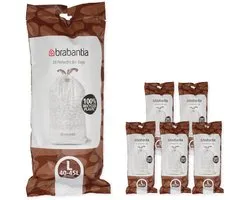 Brabantia PerfectFit sac poubelle avec fermeture code L, 40-45 litres, 6 rouleaux x 20 pcs - White