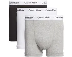Calvin Klein Trunks Heren Onderbroeken - 3-pack - Wit/Grijs/Zwart
