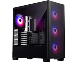 Phanteks XT Pro Ultra - Midi Tower Behuizing - Gehard Glas - 4x M25-140 DRGB Fans - USB-C - Zwart