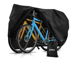 Strex Fietshoes Universeel voor alle Fietsen - Waterdicht Ultra Sterk Oxford - Fiets Hoes voor 1/2 Fietsen - Incl. Opbergzak