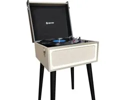 Denver Retro Turntable Bluetooth - Autonome - Haut- Enceintes / Amplificateur intégrés - Radio FM - Fonction d'arrêt automatique - Phono - VPR250