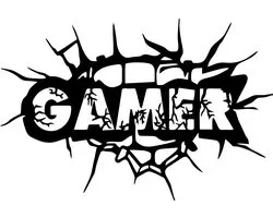 Porte - Wall Decal Gamer - Game`s - Décoration murale Decor - Wall Art Sticker - Garçons Room - Enfants Playroom Laptop