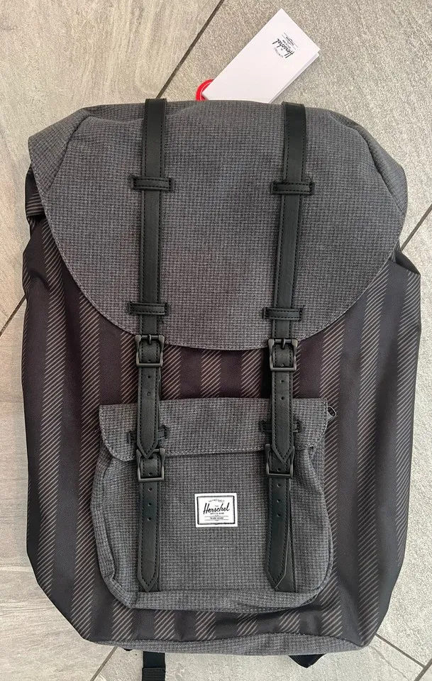 Herschel Supply Co Backpack Bag "Little America" Gray Black Stripe 10014-05579