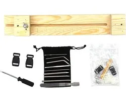 Paowsietiviity Jig Bracelet Maker Kit Machine Parachute Cord Braiding Weaving Crafts Tool 9 Pieces, 9 Pieces, 35x6x3.5cm