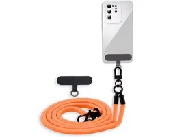 Chaîne de téléphone portable Cadorabo adaptée à Ulefone Power Armor 13 en ORANGE avec sangle réglable pour accrocher autour du cou