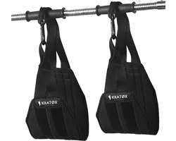 KRATØX Hanging Ab Straps - Premium Ab Sling - Buikspiertraining - Workout Straps met Vulling voor Hangen - Leg Raise - Ab Bandjes voor Pull-Up Bar