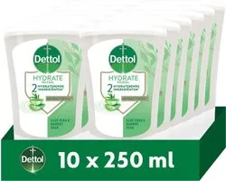Dettol No-Touch Handzeep Navulling Aloë Vera & Bamboe (Hydrate) 250ml - 10 stuks - Voordeelverpakking