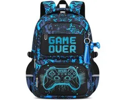 Children's School Backpack, Fluorescent School Backpack with Hidden Bag, 8 to 12 Years, Large, Waterproof and Lightweight
