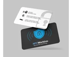 NFCWorld RFID & NFC Card Blocker – Carte anti-écrémage – Protection contre la lecture sans contact – Carte de protection RFID pour carte bancaire, carte d'identité et carte de crédit – Bouclier anti-écrémage ultra-mince