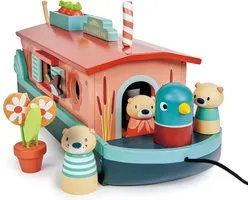 TENDER LEAF Preschool - Kanaalboot - 38X13X15.5Cm - Hout - 3 Jaar