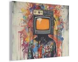 Panneau mural acoustique 80x60 cm - Peinture en Feutre Télévision - Graffiti - Personnages - Couleurs - Panneaux acoustiques - Décoration murale insonorisante - Isolation phonique salon - Décoration murale panneaux sonores