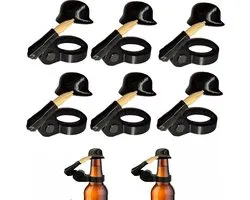 Bouchon de Bouteille Casque de Bière 6 pièces - Capsules de Bière Créatives et Protection contre les Insectes - Bouchon en Silicone Réutilisable pour Fête, BBQ & Barbecue - Gadget Bière Casque de Soldat et Cadeau de Fête des Pères