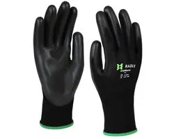 Radix GripMaster - Werkhandschoenen - PU Black - M8 / M