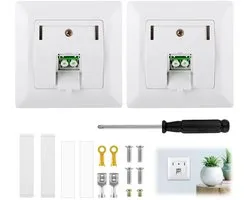 Glasvezel Aansluitdoos - FTTH Doos - Internet Aansluiten - Met 2 LC-APC Poorten - Opbouwmontage - Wit