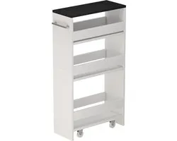 Vicco Rivo Verrijdbare rekken – 20 x 84.4 cm Wit/antraciet