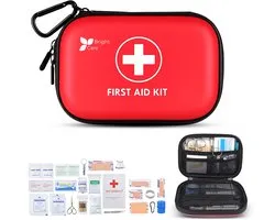 NOVIFY® Kit de Premiers secours 104 pièces - Trousse de premiers secours complète - Hydrofuge - Set de Premiers secours pour voiture, maison et voyage - Kit de premiers secours avec Pansements et trousse de premiers secours - Compacte et maniable
