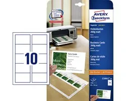AVERY visitekaarten Quick&Clean  200 g/m��