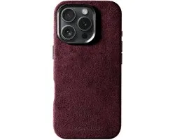 Alcanluxury Alcantara telefoonhoesje geschikt voor Apple iPhone 16 Pro Max - Wine Red