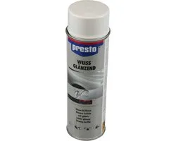 Presto Witte glans spuitlak - sneldrogend - weerbestendig - 500 ml