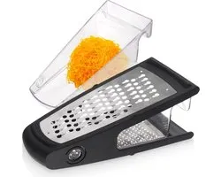 Râpe de cuisine en acier inoxydable avec récipient 24 cm - Raps - Râpe à main - Râpe à fromage